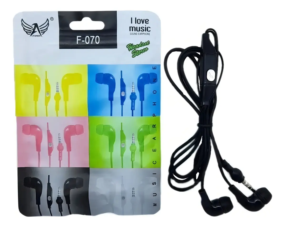 Fone De Ouvido Com Fio Altomex F-070 Cor sortido